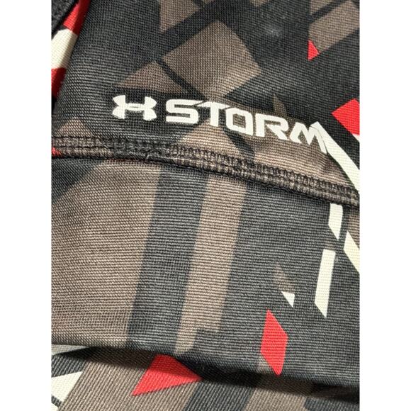 Under Armour Hoodie Boys Youth Large Long Sleeve Logo Black & Red COOL DESIGN - Picture 3 of 6